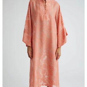 Elegant Coral Kaftan Dress